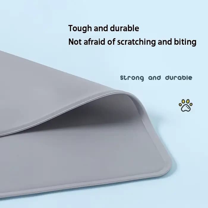 Tapis imperméable pour animaux de compagnie, couleur unie, en Silicone, pour chien et chat, bol de n