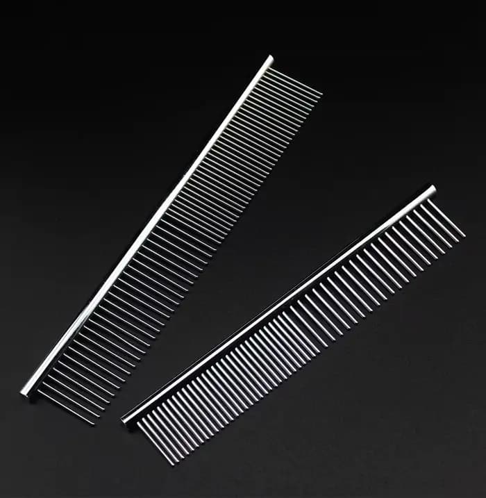 Peigne pour chien en acier inoxydable, brosse d'élimination des poils longs et épais, 16/19cm, peign