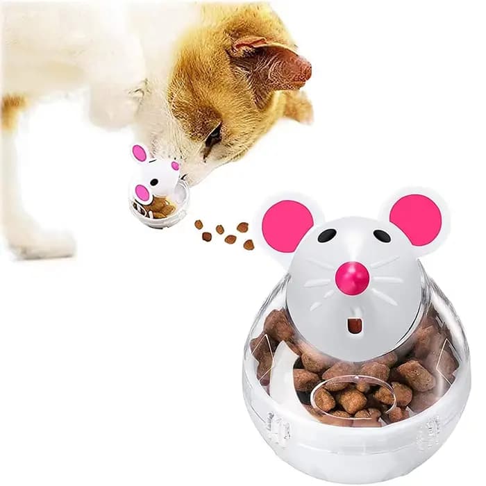 Distributeur de nourriture pour chat, souris, gobelet de nourriture interactif, distributeur de nour