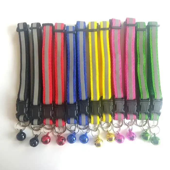 Collier de sécurité réglable pour chat, anneau de cou, cloche, nylon, produits pour animaux de compa