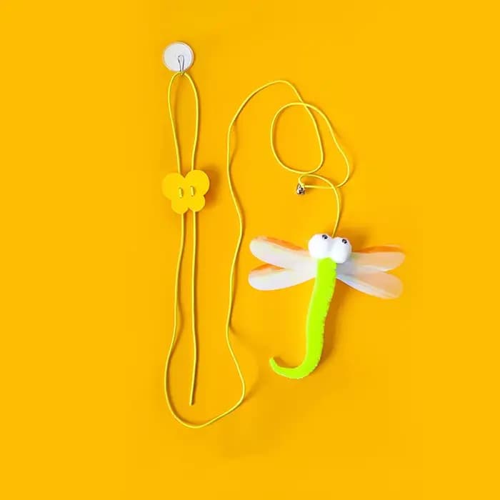 Jouets pour animaux de compagnie, bâton amusant pour chaton, corde élastique auto-hi en forme de lib