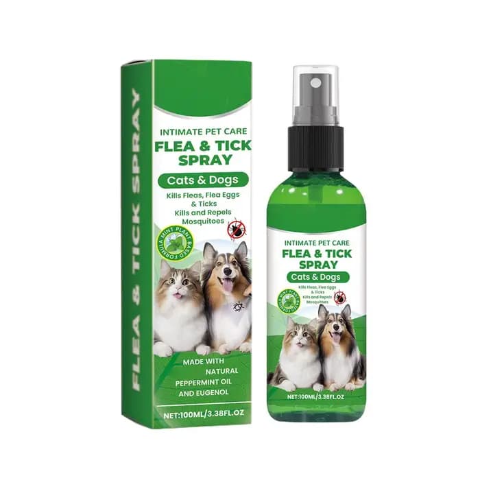 Spray anti-puces et tiques pour chiens et chats 100ml – Anti-puces