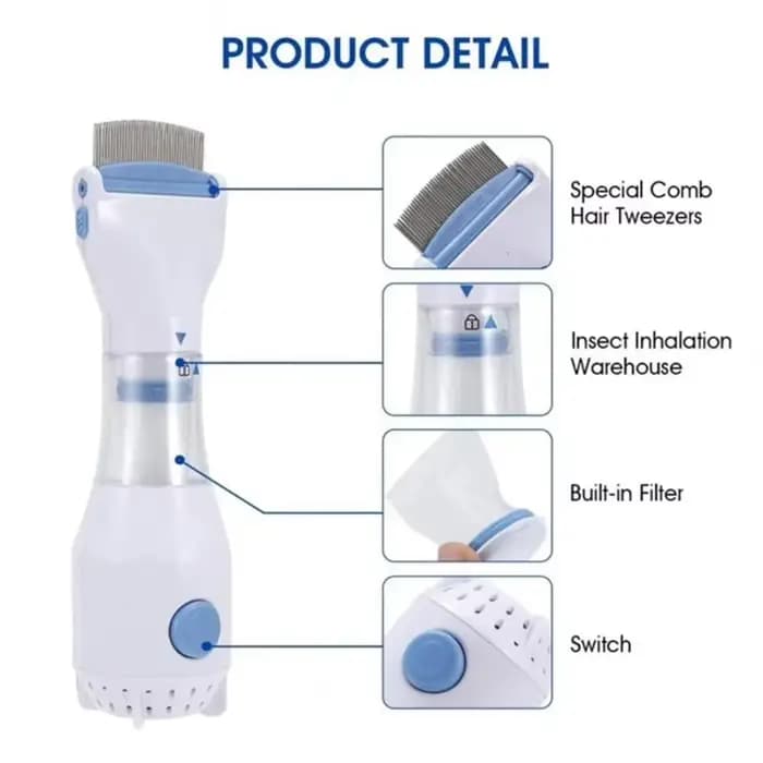 Brosse Électrique Anti Poux pour Animaux de Compagnie