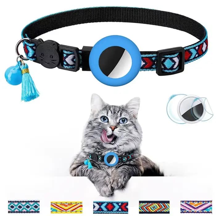 Collier pour chat détachable avec support GPS