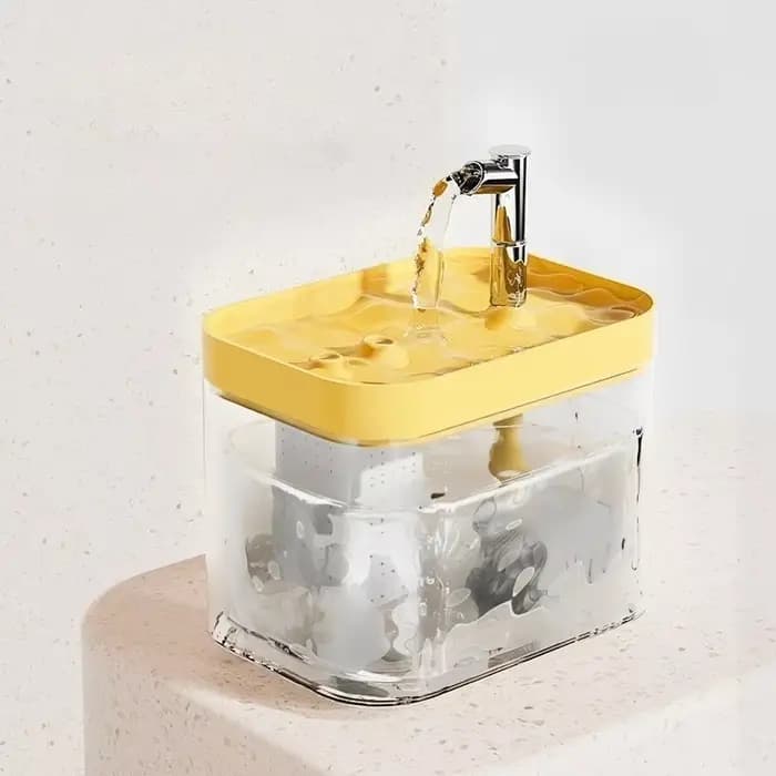 Fontaine à eau pour chat de 1,5 L, filtre à recirculation automatique, grande capacité, distributeur d'eau pour chat, USB, électrique, silencieux