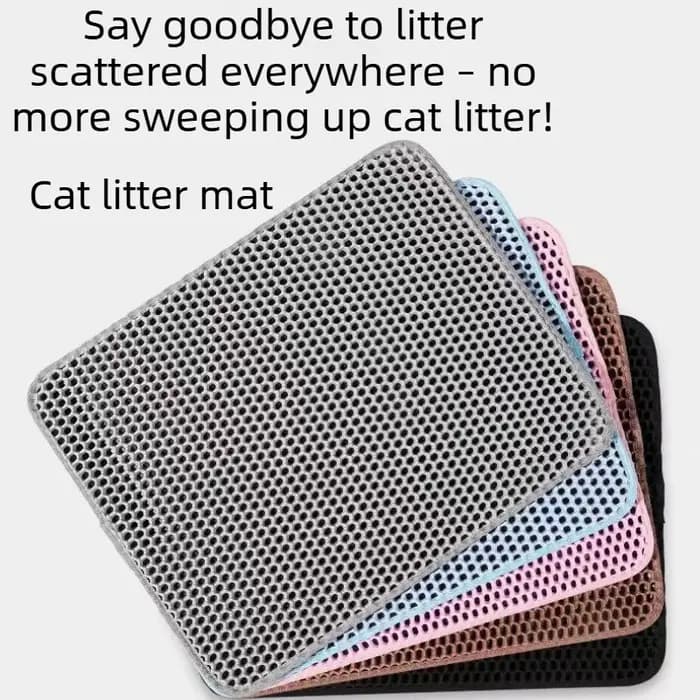 Tapis à litière pour chat double couche