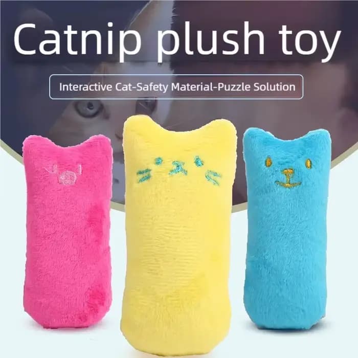 Jouet interactif en peluche à la catnip pour chats