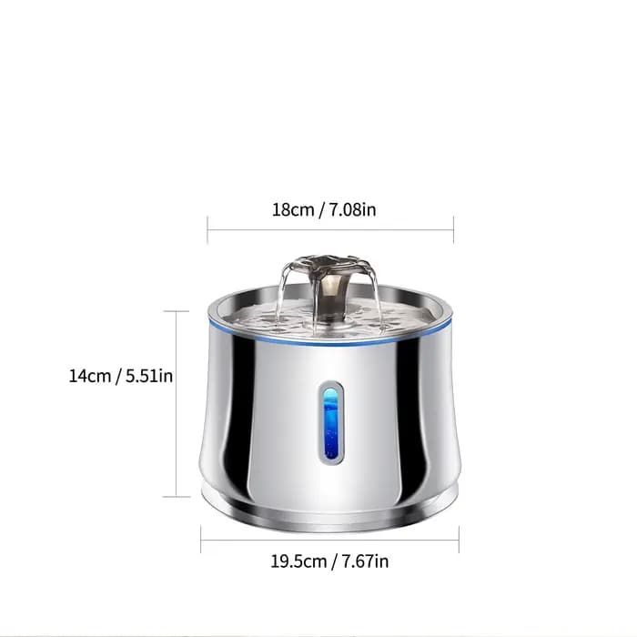 Petavista 2.5L fontaine d'eau pour chat en acier inoxydable automatique abreuvoir