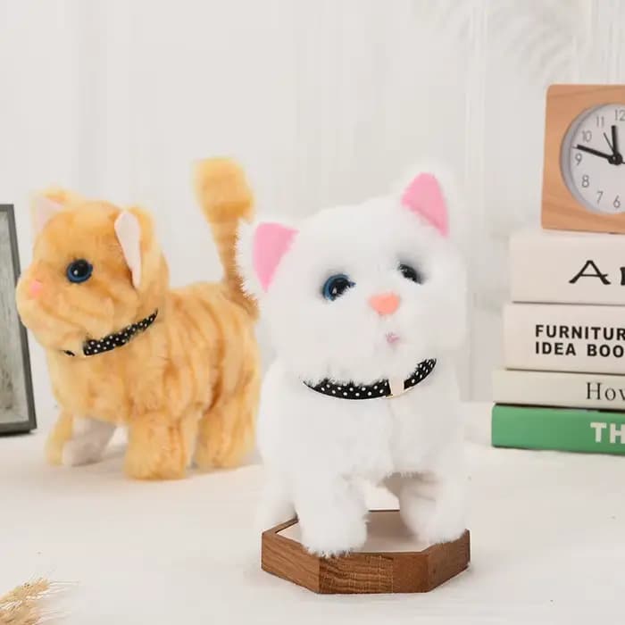 Jouet en peluche chat qui marche
