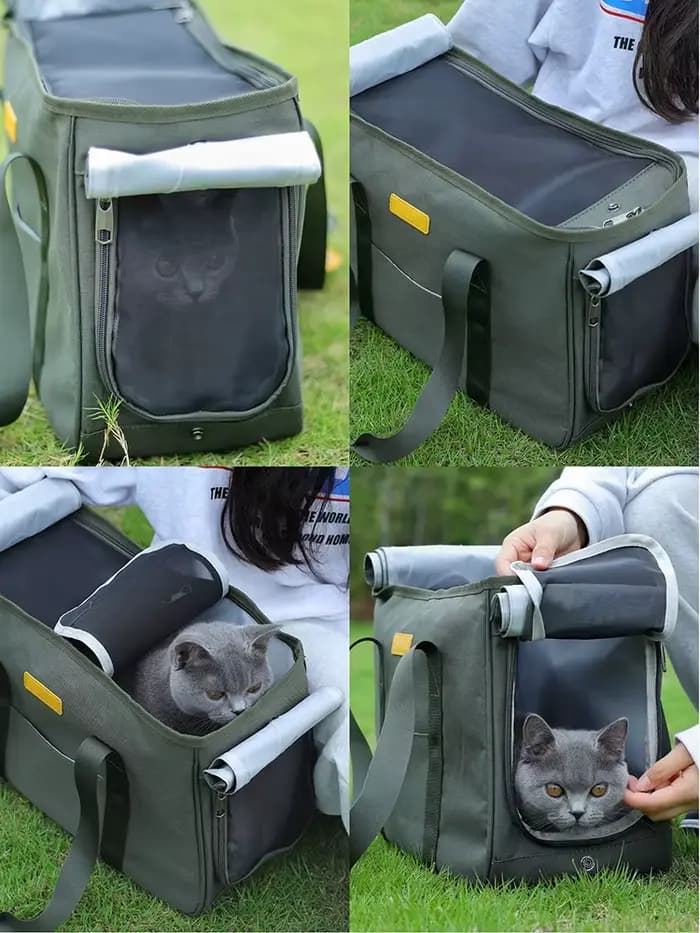Sac à bandoulière pour animaux de compagnie, sac de transport pour chats, sac à dos en toile pour chiens, sac à dos d'extérieur respirant, sac à main créatif portable en tissu maillé