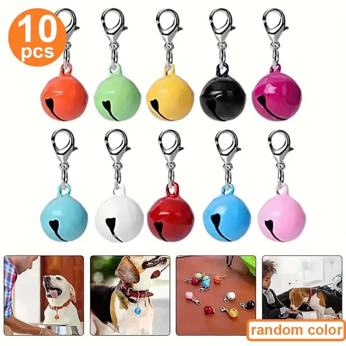 10 clochettes pour collier d'animal