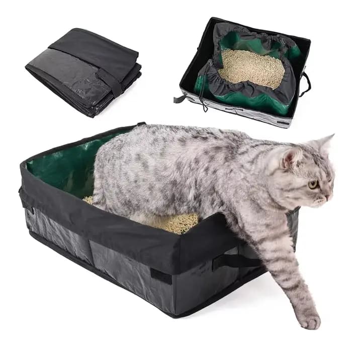 Bac à litière portable réutilisable pour animaux de compagnie