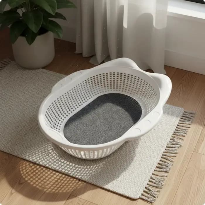 Lit pour chat respirant et épaissi avec tapis, panier rafraîchissant d'été pour animaux de compagnie, literie confortable et douce pour chats