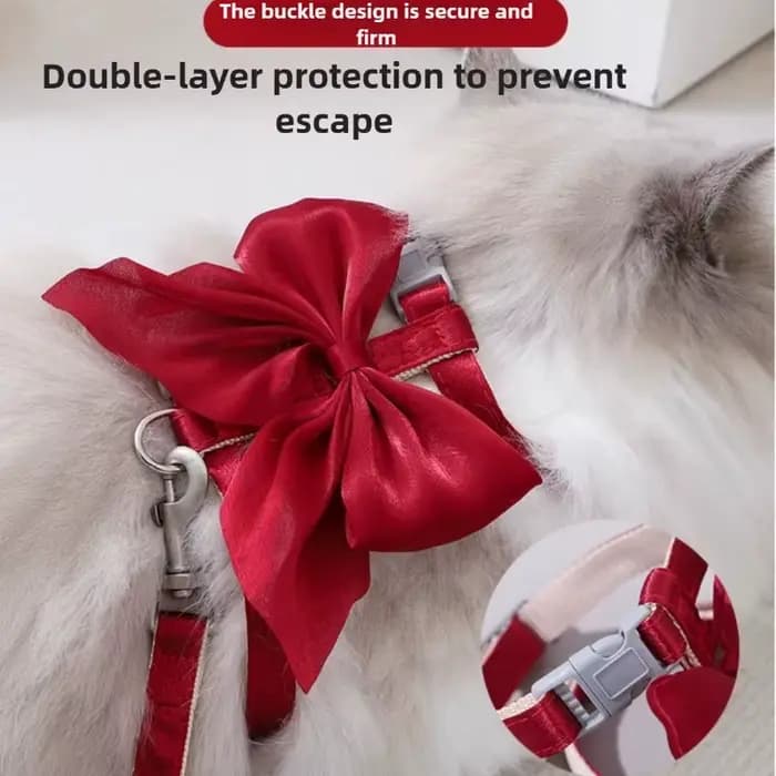 Harnais réglable pour animaux de compagnie avec corde de Traction pour chaton chiot lapin furet mignon chat