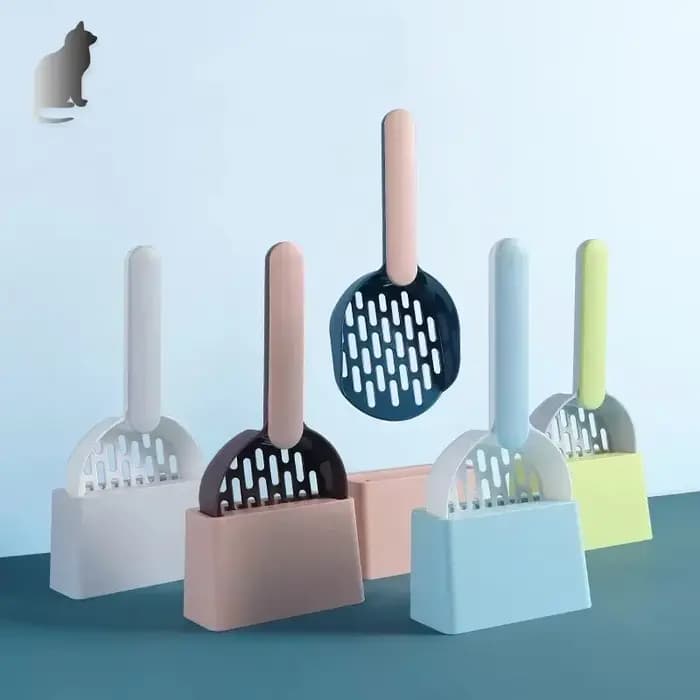 Ensemble de cuillères à litière pour chat avec Base