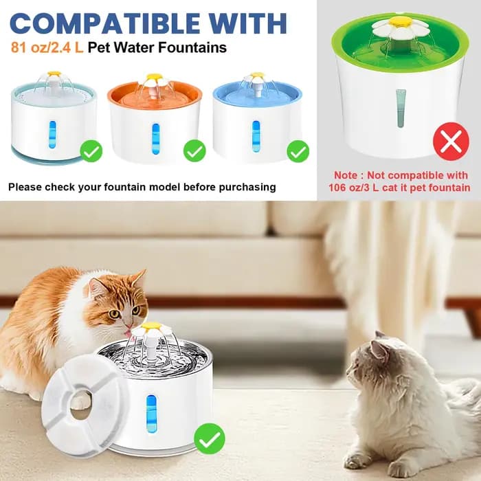 Remplacement de filtre de fontaine d'eau pour chat