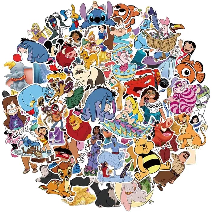 10/30/50/100 PIÈCES Mignon Disney Personnage Mickey Mouse Le Roi Lion Dessin Animé Autocollants Esthétique Ordinateur Portable Voiture Mélange Anime Autocollant Enfant Jouet