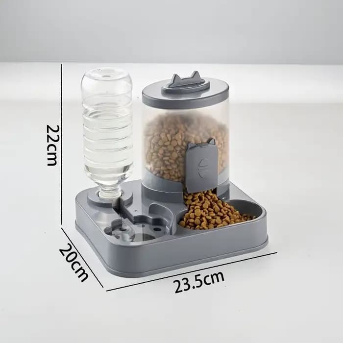 Distributeur automatique de nourriture pour animaux de compagnie grande capacité 2-en-1