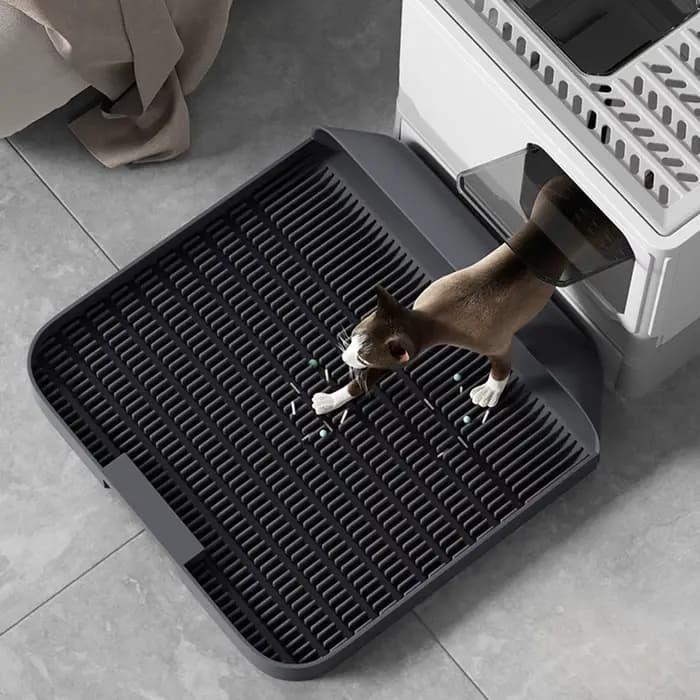 Tapis en silicone épaissi pour litière de chat