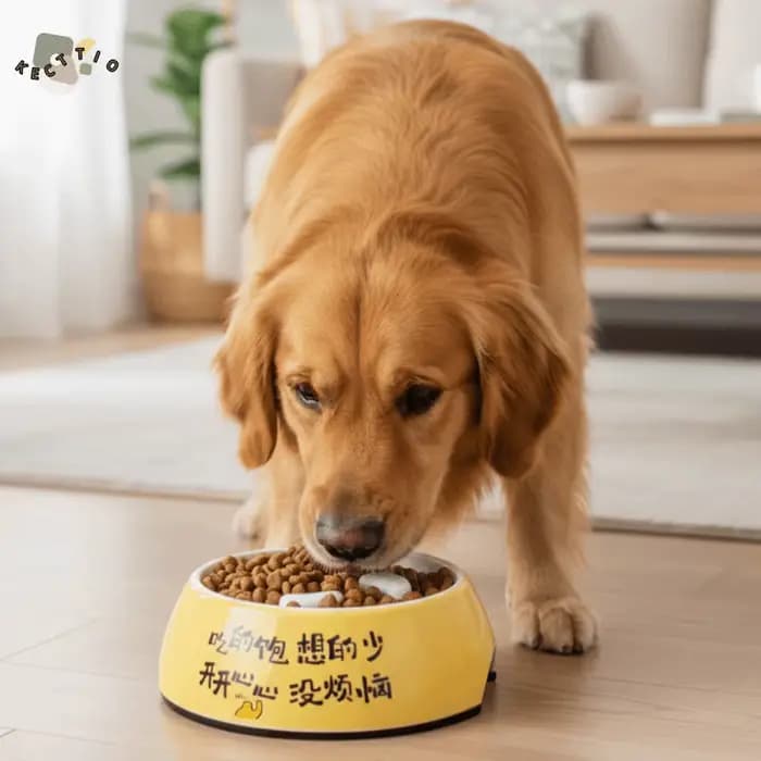 Bol à nourriture lente pour animaux de compagnie de grand calibre