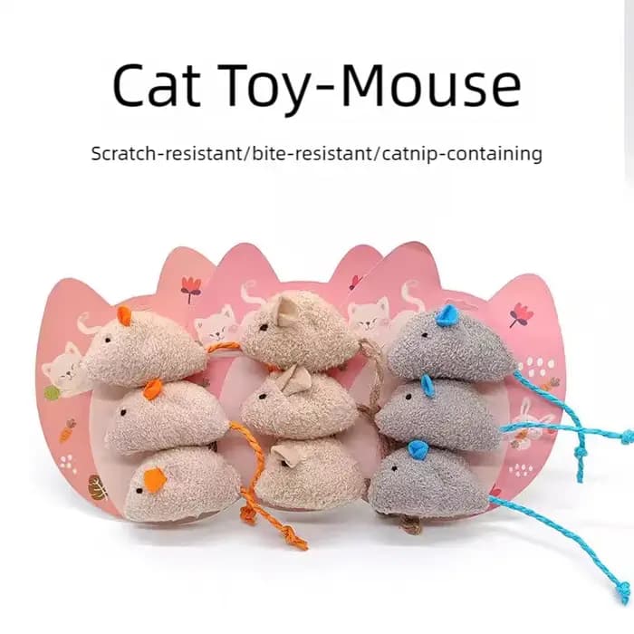 Mélanger le jouet pour animaux de compagnie herbe-aux-chats souris chats jouets amusant en peluche