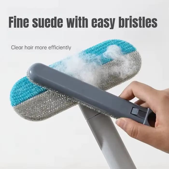 Brosse anti-poils pour animaux de compagnie avec long manche