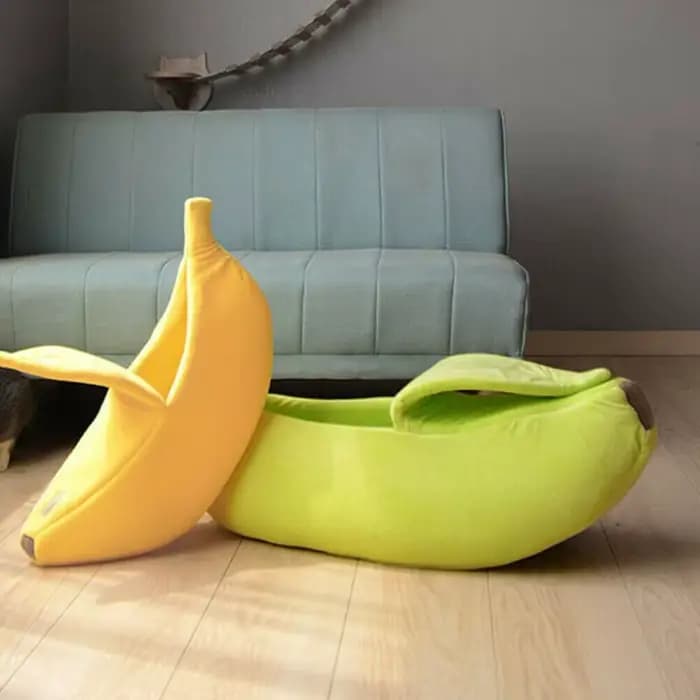 Lit banane pour chat, maison pour l'hiver, drôle, mignon et confortable, tapis pour chat, chaud et Durable, panier Portable pour animaux de compagnie, chenil, coussin pour chien, fournitures pour chat