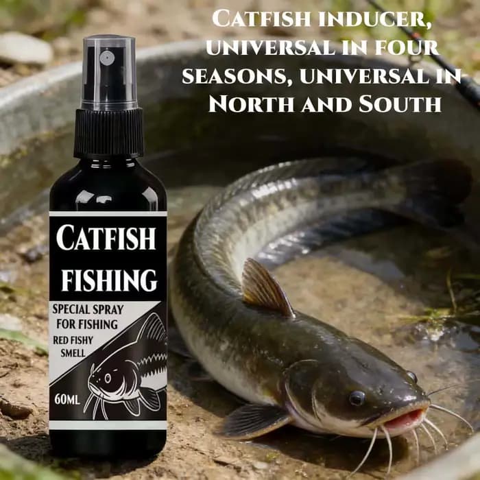 Spray spécial pour inducteur de poisson-chat, 60ml, atrayant au parfum de poisson rouge pour la pêche de rivière, du lac et de nuit, forte absorption, utilisation toutes saisons