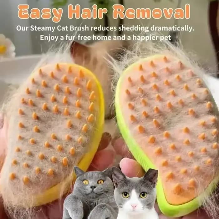 Brosse à vapeur pour chat
