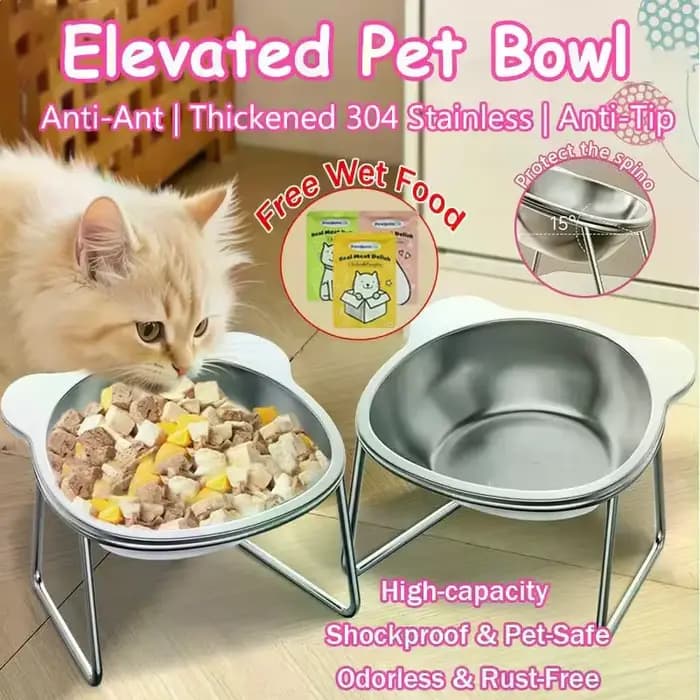 Gamelles pour animaux de compagnie en acier inoxydable pour chats et chiens