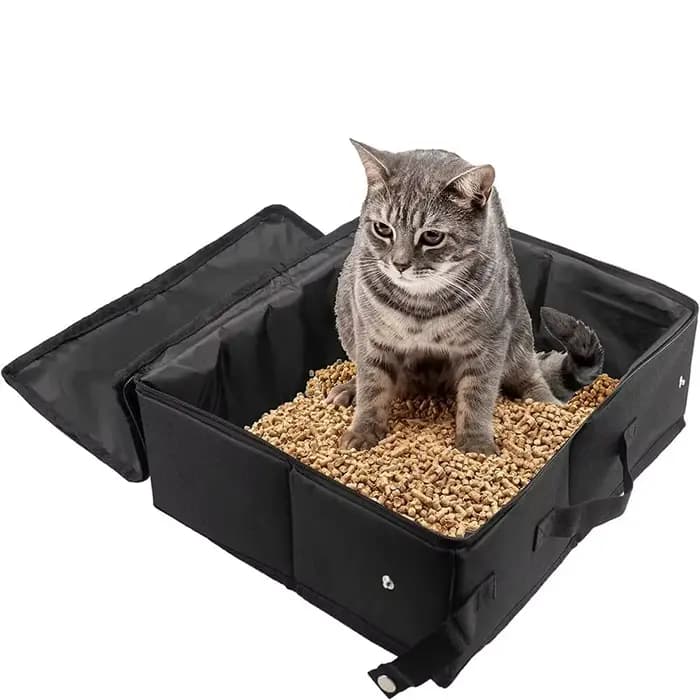 Bac à litière de voyage pliable Portable pour animaux de compagnie