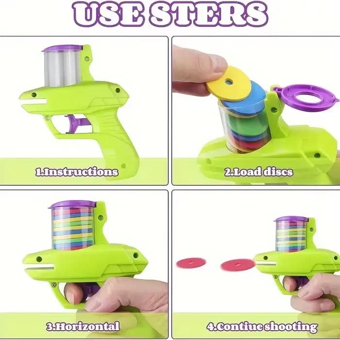 Jouet pour chien et chat avec jeu de disques volants colorés, lanceur de pistolet jouet pour animaux de compagnie, jouets interactifs pour chaton, entraînement intérieur et extérieur