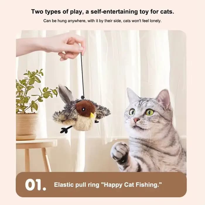 Flappy oiseau interactif chat jouet télécommande USB Rechargeable