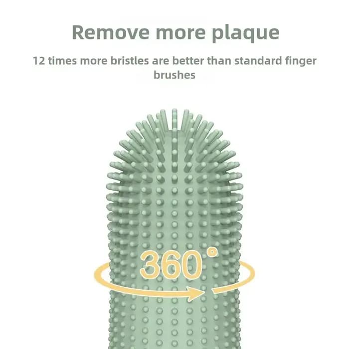 Brosse à dents en silicone de qualité alimentaire pour chiens et chats