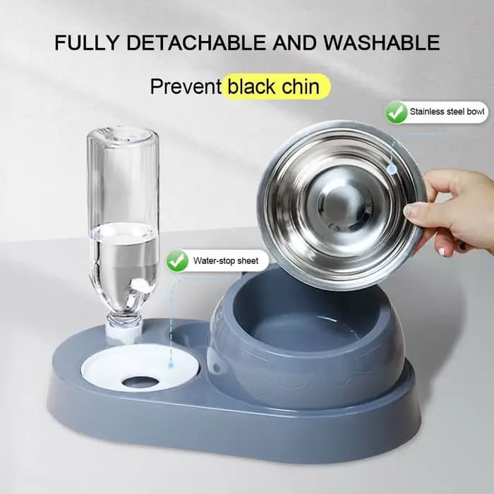 Filles et distributeur d'eau automatique pour animaux de compagnie, récipient de nourriture avec abreuvoir, mangeoire pour chien et chat, stockage d'eau, nouveau, 2 en 1