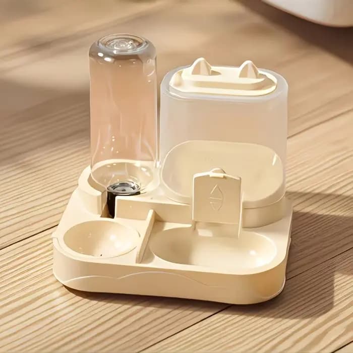 Distributeur d'eau et de nourriture 2 en 1 pour animaux de compagnie