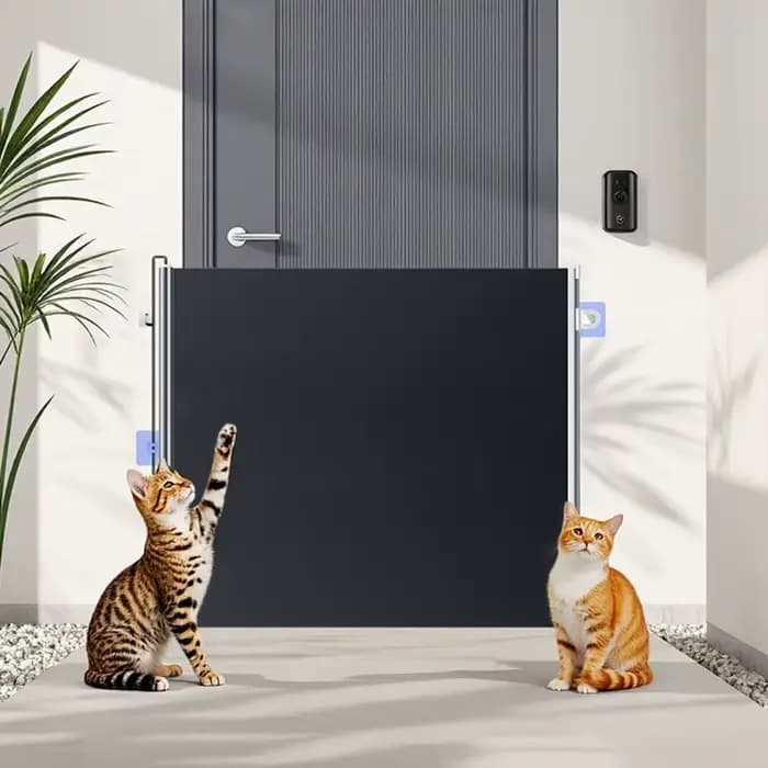 Porte rétractable automatique multifonctionnelle pour animaux de compagnie
