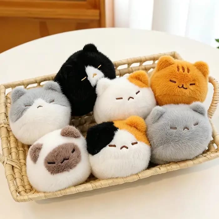 Peluche chat siamois couché noir de 13 cm, jouet réaliste de dessin animé, poupée chaton, animal au toucher artificiel, cadeau d'anniversaire pour enfants et filles