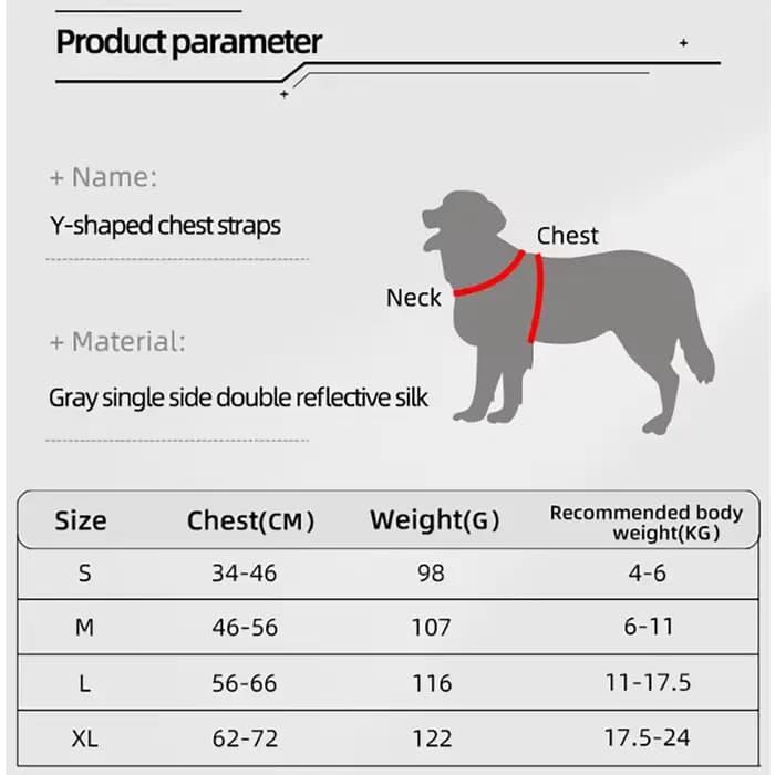 Harnais réfléchissant pour chien de compagnie