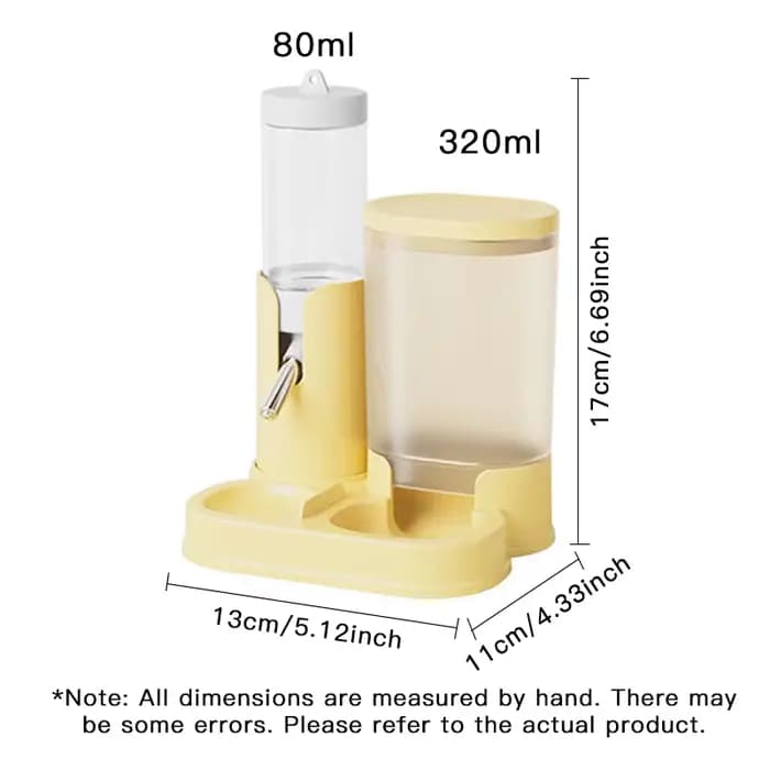 Distributeur automatique de nourriture et d'eau deux-en-un pour hamsters