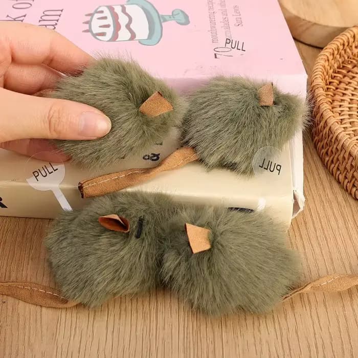 1/5 pièces souris interactive en peluche chat jouet à mâcher grinçant Imitation