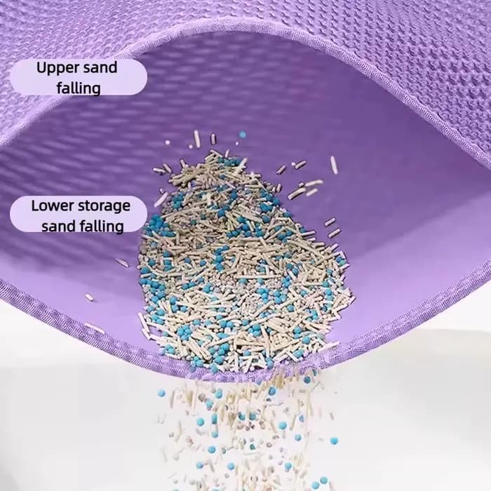 Tapis de litière pour chat violet