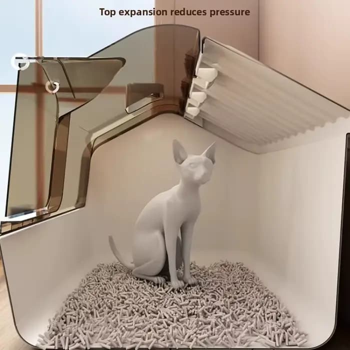 Bac à litière pour chat à nettoyage automatique