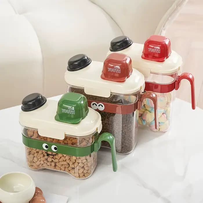 Seau de stockage pour aliments pour chats, réservoir scellé pour aliments pour chiens, conteneur de stockage pour aliments pour animaux de compagnie, boîte de stockage pour aliments pour chiens et cha