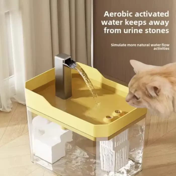 Fontaine d'eau USB pour chat avec filtre automatique