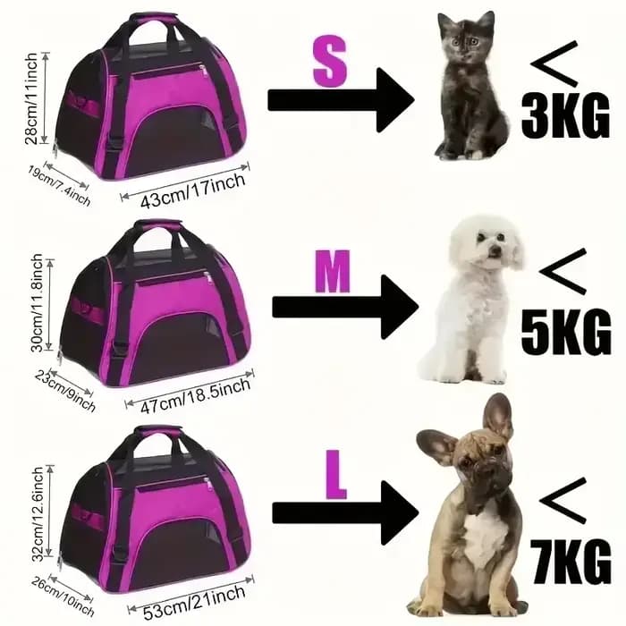 Sacs de Transport portables pour chiens et chats, sacs de Transport en maille respirants pour petits chiens, sac à main pliable pour chats, sac de voyage pour animaux de compagnie, sac de Transport
