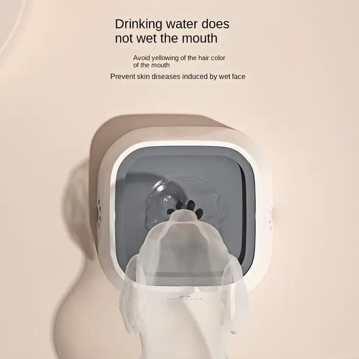 Bol d'eau potable pour chien, bol flottant à bouche Non mouillante pour chat sans déversement, distributeur d'eau potable, bol en plastique Anti-dessus pour chien