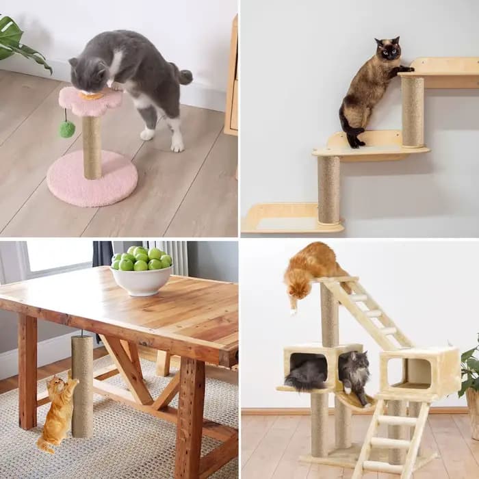 Accessoires de remplacement pour arbre à chat DIY : Poteaux de griffage pour animaux de compagnie