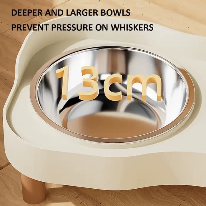 Dopamine Colorful Elevated Pet Feeder Cat Dog Pets Fashion Double Bowl Set Food Water Stainless Steel Bowls Good For Neck Health