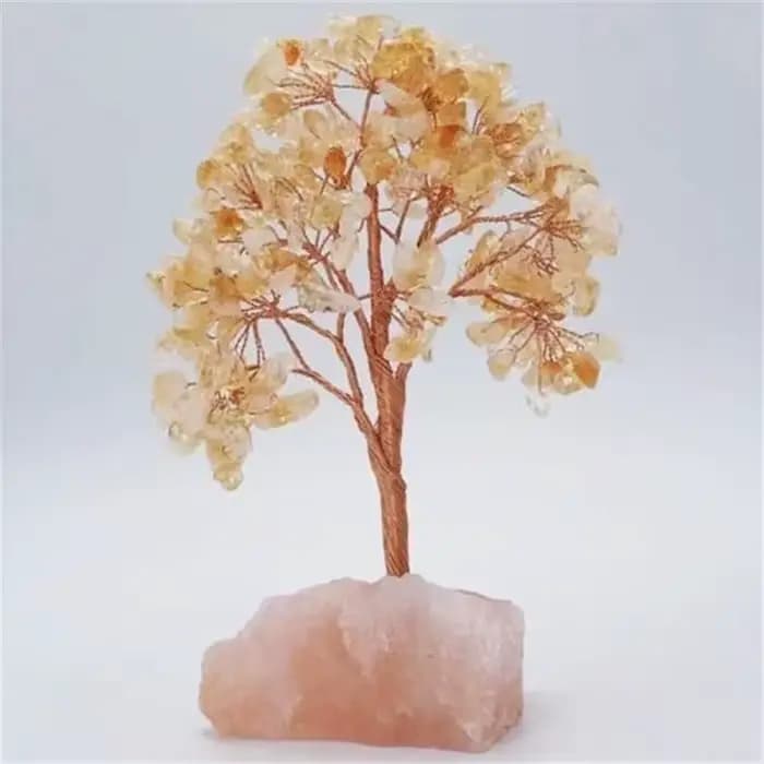 Arbre porte-bonheur en cristal de quartz naturel de 12 cm